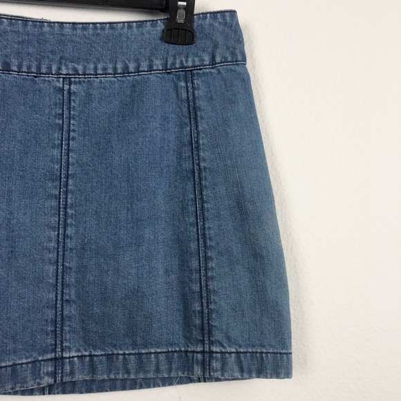 Free People denim A-line mini skirt - Picture 5 of 6